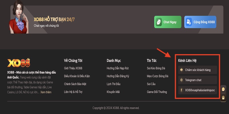 Liên hệ Xo88: Cách giải quyết vấn đề nhanh chóng 24/7 2 Một số phương thức liên lạc Xo88 được hỗ trợ