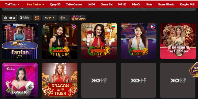 Live Casino Xo88: Sân chơi cá cược trực tuyến top 1 châu Á 4 Game cá cược được chú ý tại live casino Xo88